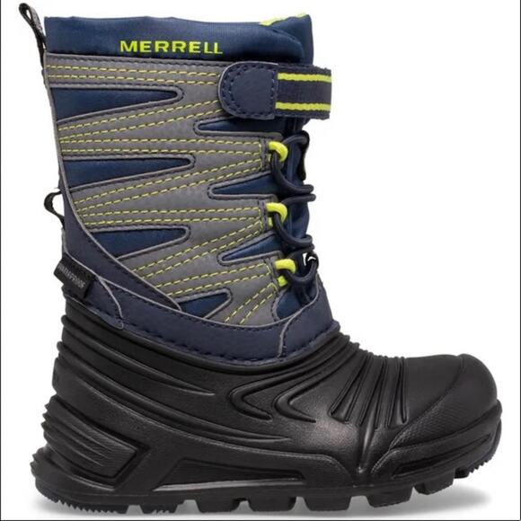 Merrell Snow Quest 3.0 Toddler Blue Winter Boot Size 5 Insulated Waterproof New - Picture 1 of 7